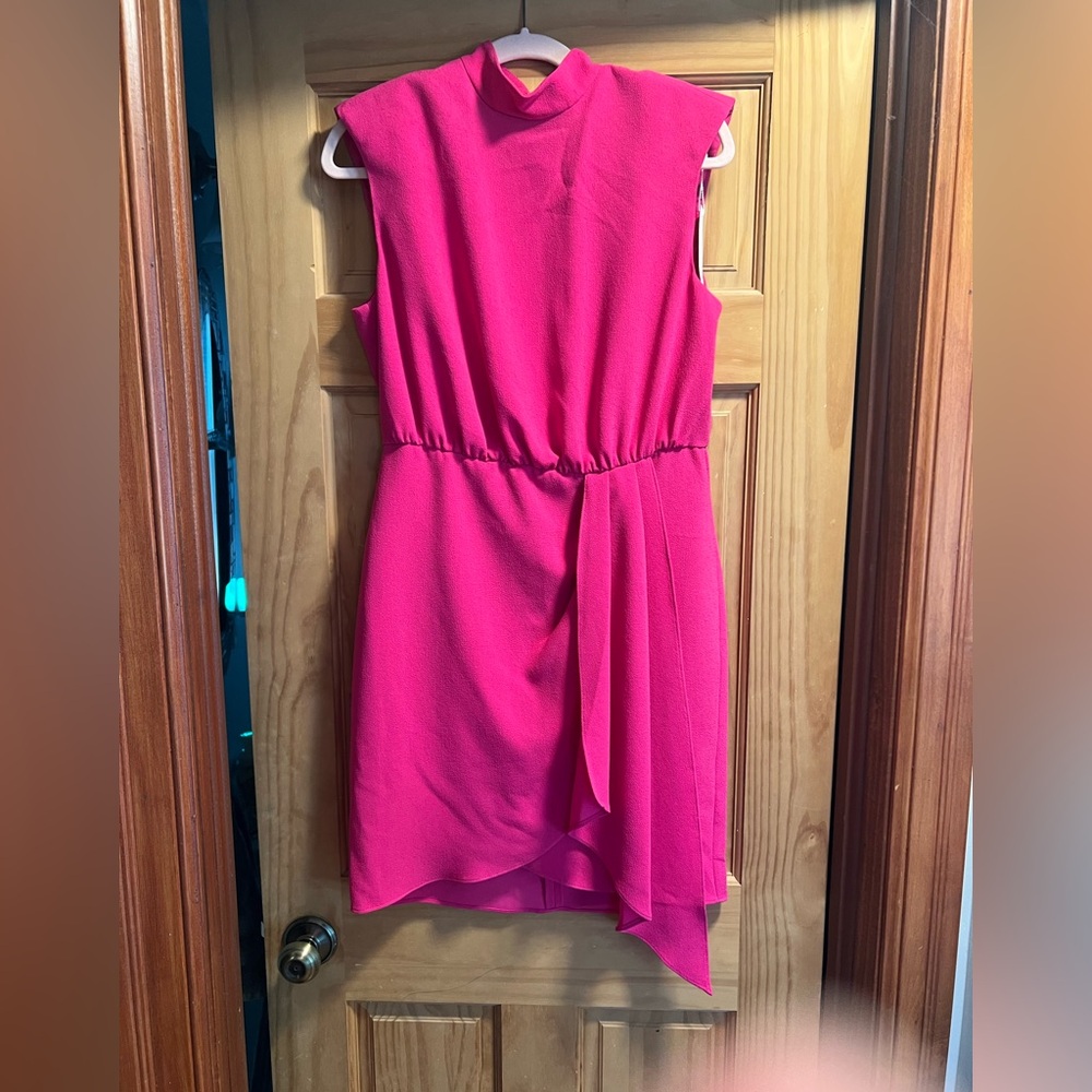 Trina Turk Vibrant Pink Asymmetrical Dress